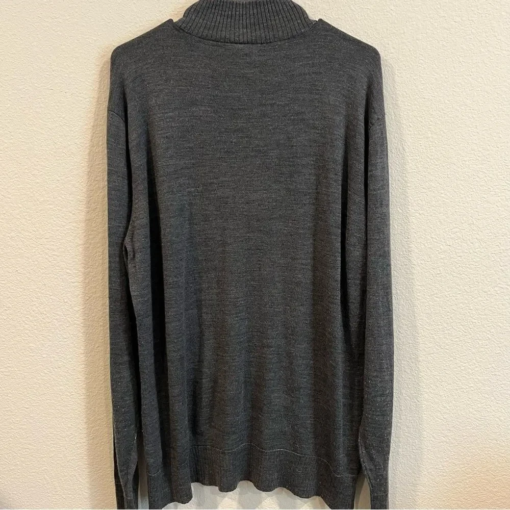 Smartwool merino wool blend gray long sleeve quarter zip sweater size large